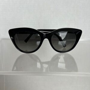 Warby Parker Leta Black Cat Eye Women's Sunglasses 52mm 100 RX-Able